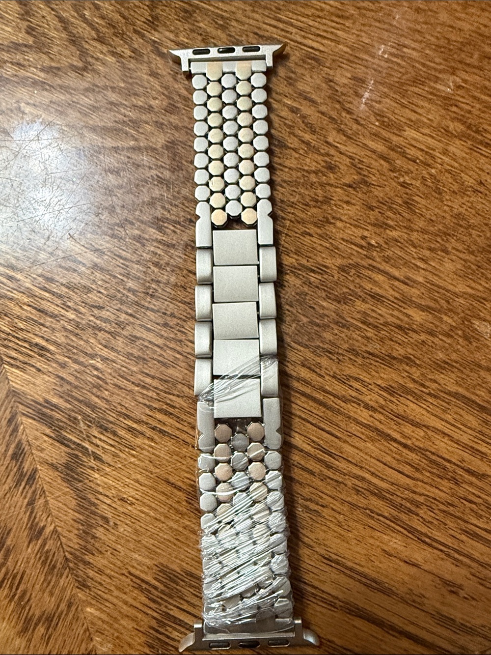 Women's Silver-Tone Stainless Steel Apple Watch Link Bracelet